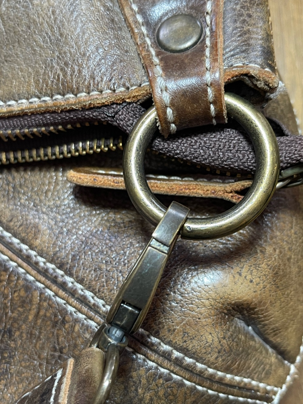 Bed Stu Tahiti fold over brown leather bag - Picture 13 of 13